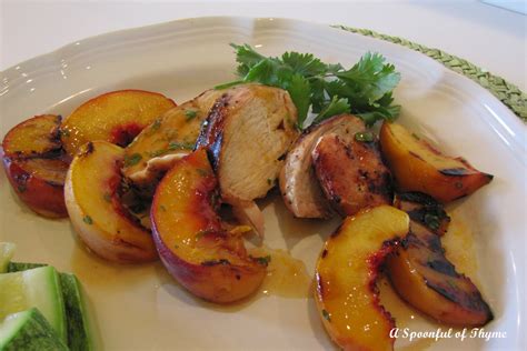 Chicken and Peaches with Chipotle-Peach Dressing Drizzle