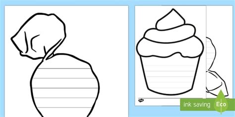 Cupcake Sweet Writing Frames
