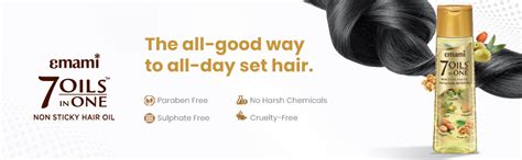 Buy Emami 7 Oils In One Non Sticky and Non Greasy Hair Oil, Free of ...