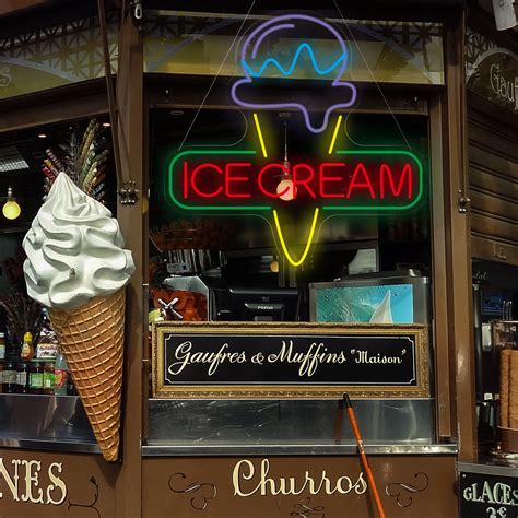 Ice Cream Neon Sign, Ice Cream Bar Sign, Ice Cream Sign, Ice Cream ...