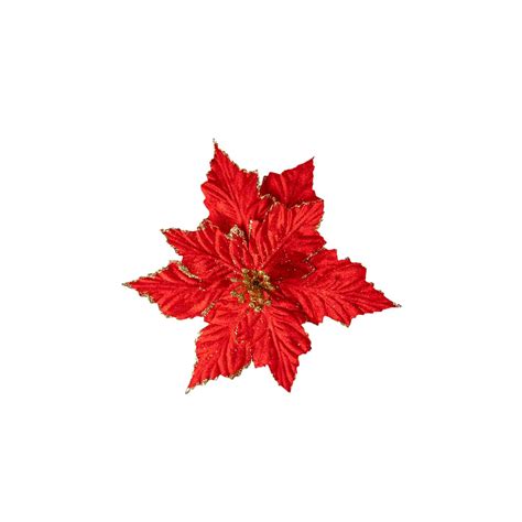 Red Glitter Poinsettia - 25cm – World of Christmas