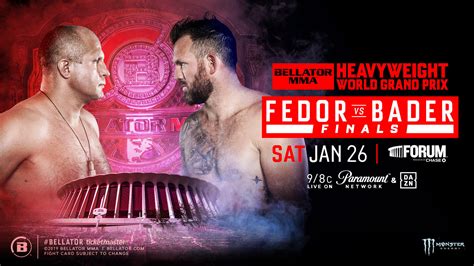 Bellator 214: Fedor Emelianenko - Ryan Bader. Where to watch live ...
