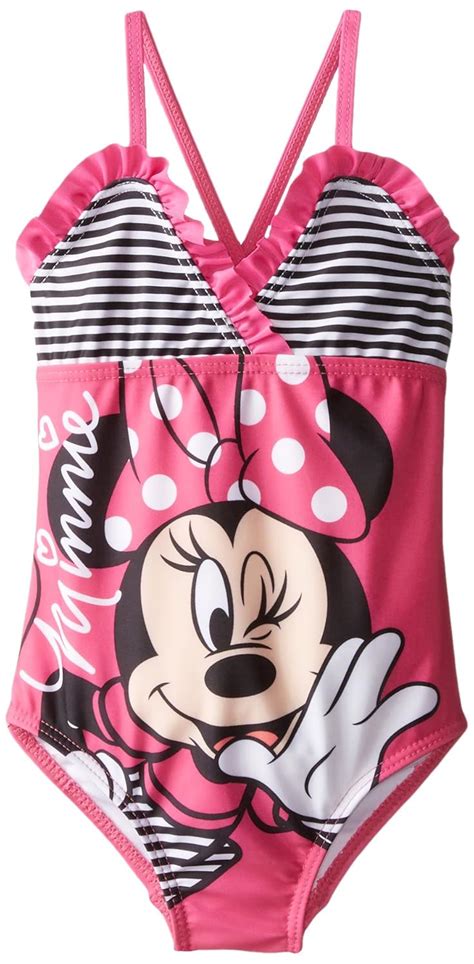 Buy Disney Little Girls' Minnie Mouse One Piece Swimsuit, Multi, 5 at ...
