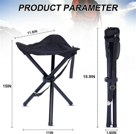 Buy YSSOA Folding Tripod Camping Stool︱Tri-Leg Slacker Chair Super ...