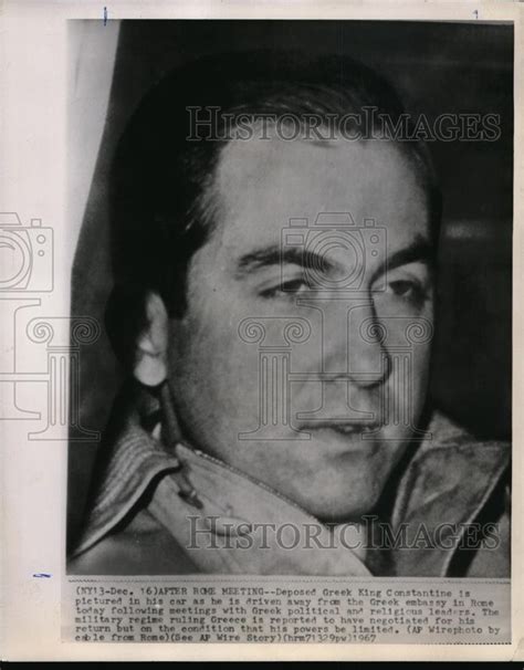 Buy 1967 Wire Photo Deposed Greek King Constantine,Shown in his car ...