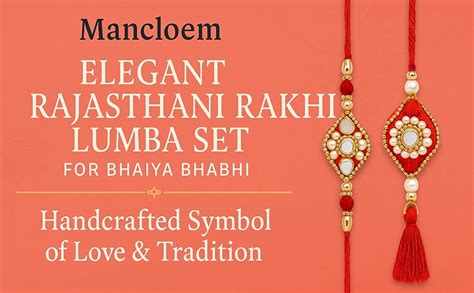 Buy Mancloem Elegant Rajasthani Rakhi Lumba Set for Bhaiya Bhabhi ...