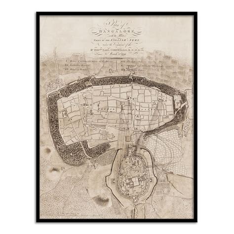 Map of Bangalore [1791] – Calcuttan