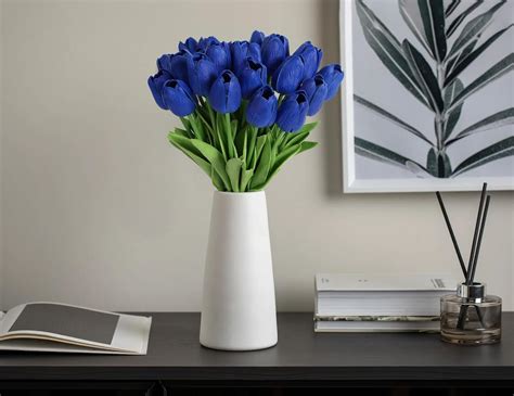 Buy TIED RIBBONS Silk 5 Pcs Artificial Tulip Flowers Bunche For Vase ...