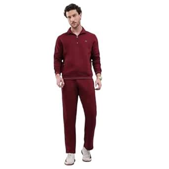Buy Monte Carlo Men’s Regular Fit Tracksuit | Collar Neck | Solid ...