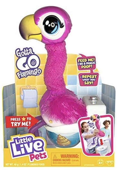 YB Gotta Go Flamingo Interactive Plush Toy That Eats Sings Wiggles ...