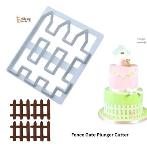 Fence Gate Plunger Cutter for Fondant & Cookies – 1 Pc