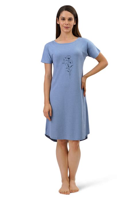 Cotton Blend Sleep Dress - Tempest | amanté
