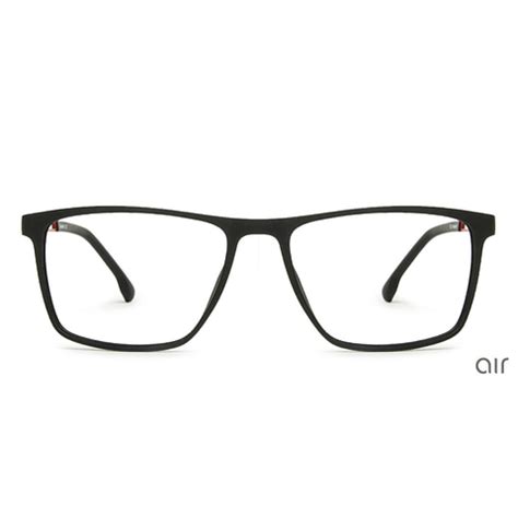 Black Red Full Rim Square Lenskart Air Essentials LA E13257-C2 Eyeglasses