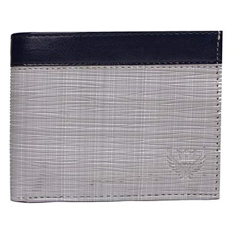 Buy LORENZ Bi-Fold Pu-Leather Wallet for Men (Grey,Blue) | WL-30 at ...
