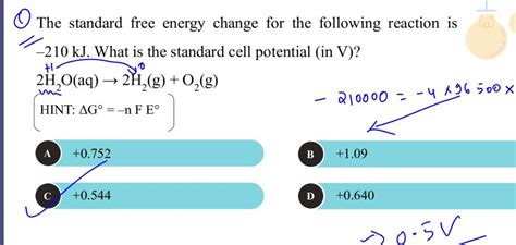 Image result for Free Energy Change for Reaction of H2O2 Pro