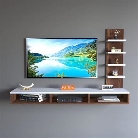 BLUEWUD Primax Engineered Wood Tv Entertainment Wall Unit Wenge ...