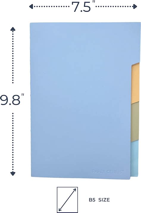 Buy Paper Genius The Genius Notebook for Work - B5 Size with 4 Tabs ...