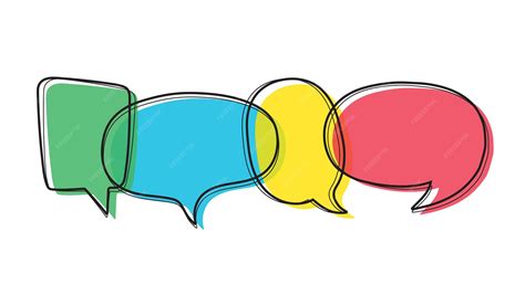 Colored Speech Bubbles Clip Art