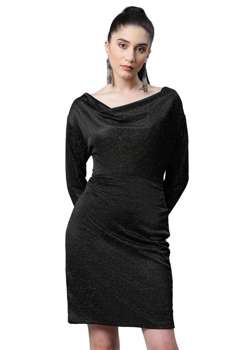 Black Hosiery Sheath Party Dress – Global Republic
