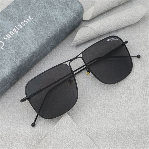 Buy The Godfather Full Black Square Sunglasses - Classic Design with UV ...