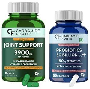 Carbamide Forte Glucosamine & Chondroitin MSM - 3900mg Per Serving – 90 ...