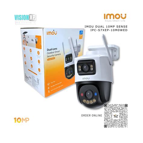 IMOU outdoor smart security camera with packaging on a white background