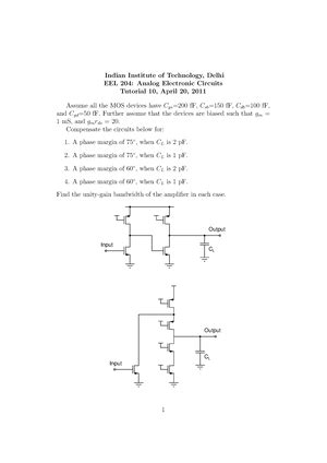 Tut8 - Analog Electronic Circuits - Indian Institute of Technology ...