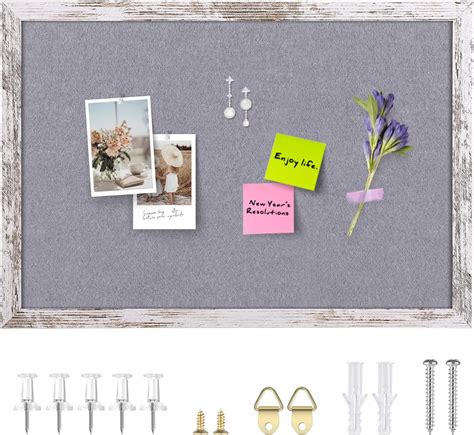 Amazon.com : Aitakatta Gray Felt Cork Board Bulletin Board, Decorative ...