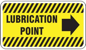 JEEPL -LUBRICATION POINT SIGN BOARD, ACP WITH VINYL,6X10 INCHES ...