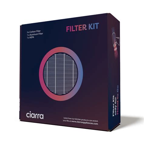Ciarra HOOD TO GO Replacement Filter Set CBCF008S-OW & CoverPlus | 1 Y – Ciarra Appliances Global