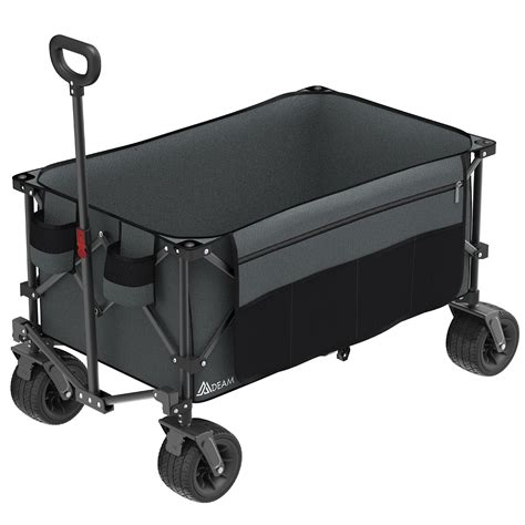 MDEAM Folding Collapsible Wagon,Large Capacity Outdoor Wagons Carts ...
