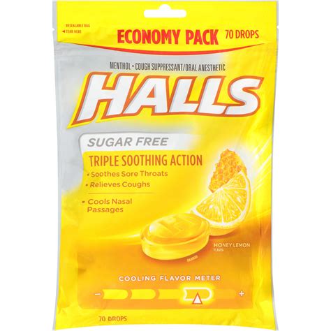 Halls Sugar Free Menthol Cough Drops Nutrition Facts at Sophia Sandover ...