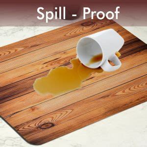 Buy Yellow Weaves 6 Piece Wooden Style PVC Dining Table Placemats ...