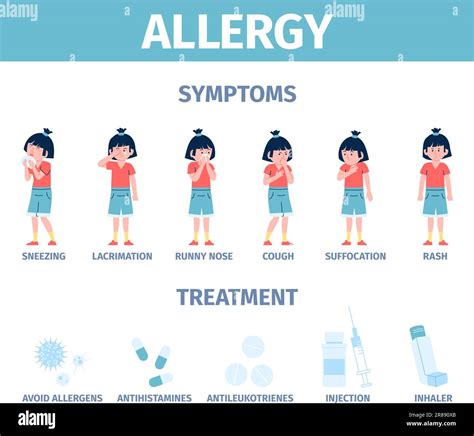 Allergy symptoms, sneeze and cough. Allergies disease on pollen ...