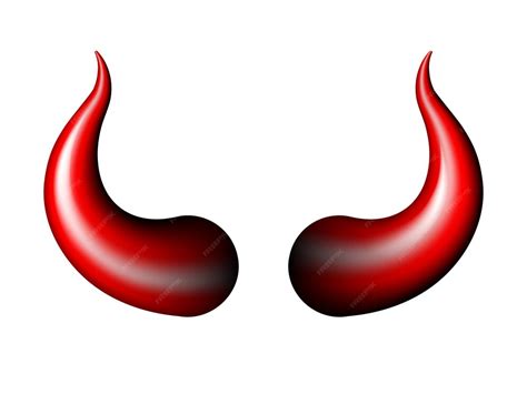 Realistische rote und schwarze Halloween-Teufelshörner Satan-Dämon ...