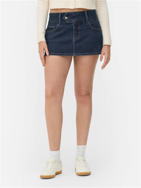 Womens Indigo Denim Micro Mini Skirt | Primark