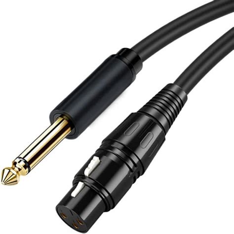 fdealz® [ 1 Piece / 1.5 Meters ; Audio Cable XLR Female To 6.35mm Jack ...