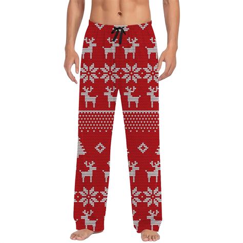 CONZONE Christmas Mens Pajamas Pants Wide Leg Pajama Pants for Men ...