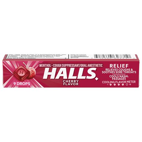 Halls Relief Relief Cough Drops - Cherry - Shop Cough, cold & flu at H-E-B