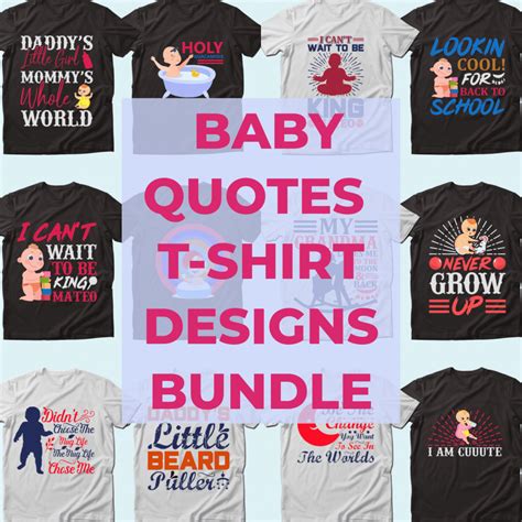 Trendy 20 Baby Quotes T-shirt Designs Bundle - MasterBundles