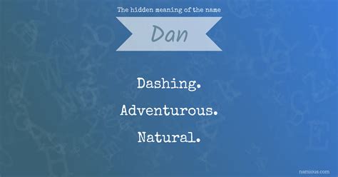 The hidden meaning of the name Dan | Namious