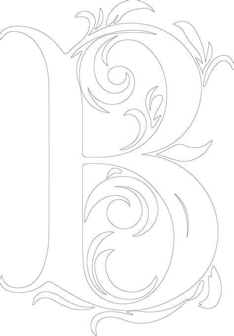 Letter B outline silhouette 38497280 Vector Art at Vecteezy