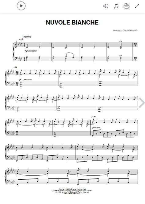 Nuvole Bianche von Ludovico Einaudi: Noten für Klavier (PDF)