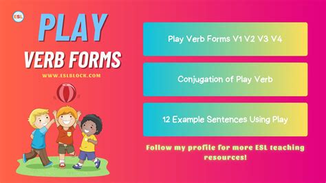 Play Verb Forms - Play Past Tense, Play Present Tense, Play Future ...
