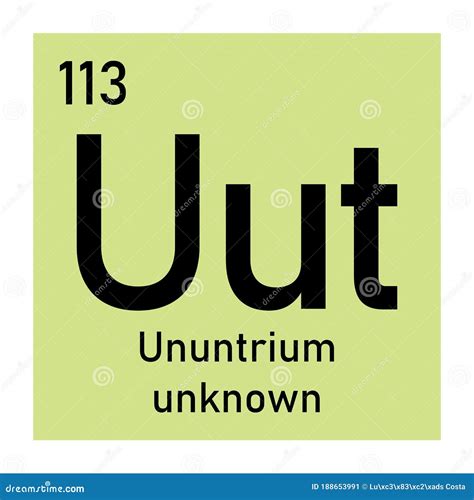 Ununtrium Uut Chemical Element. Ununtrium Sign With Atomic Number ...