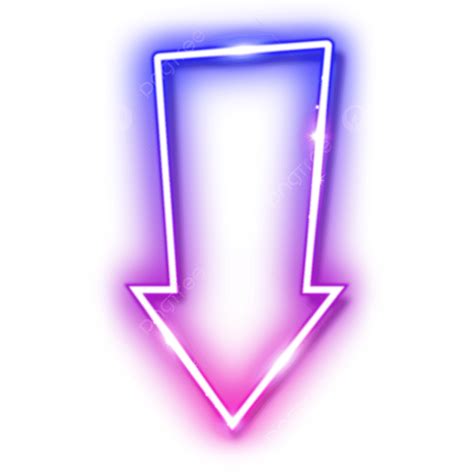 Neon Arrow Clipart Design In Transparent Background, Arrow Clipart ...