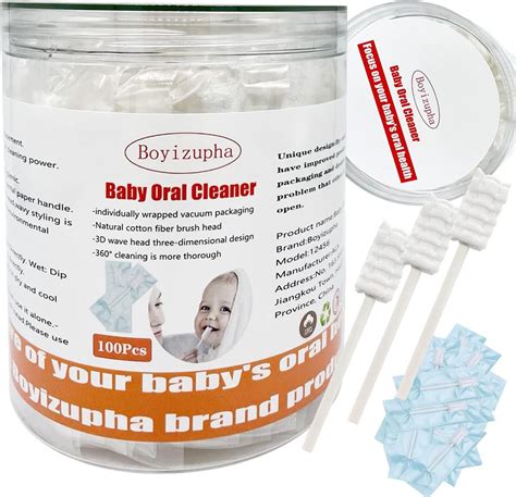 Amazon.com: Boyizupha 100Pcs Baby Tongue Cleaner,Baby Toothbrush ...