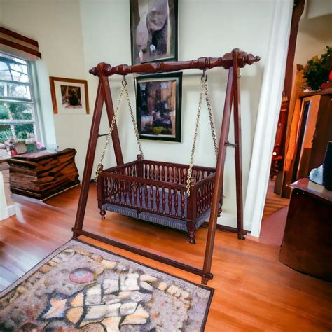 Wooden Twist Wooden Handmade Cradle Brown Standard (Sheesham Wood ...