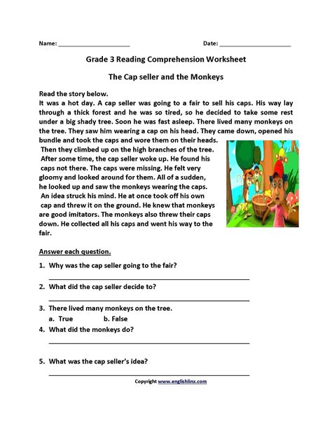 Third Grade Writing Worksheet - Proworksheet