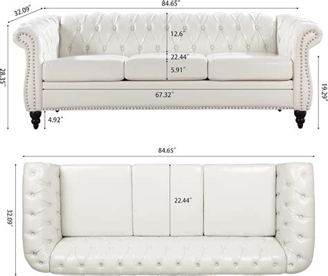 Dvasovio Chesterfield PU Leather Sofa, Upholstered PU Sofa India | Ubuy